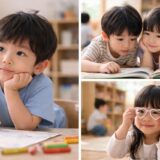 血液型AB型の子どもたちの表情がわかる保育室での様子