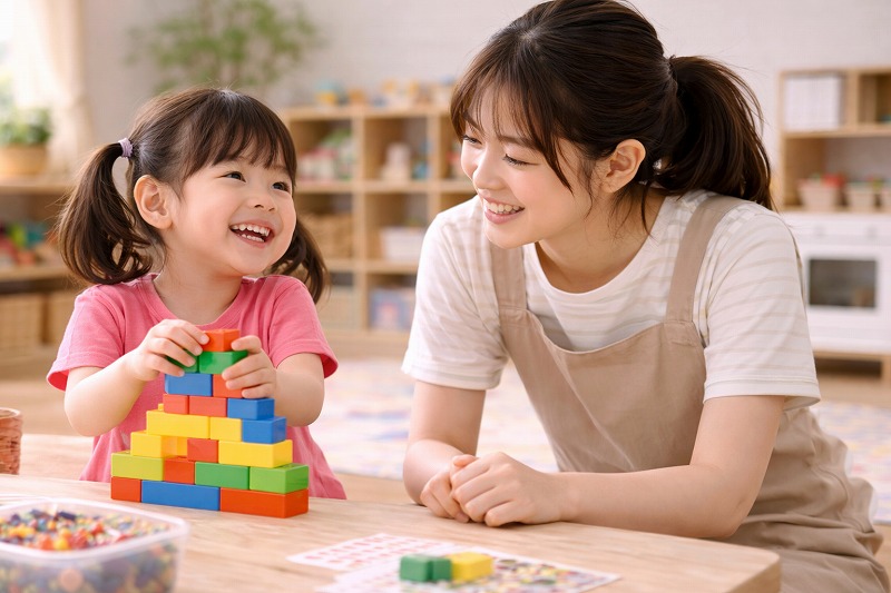 保育士とB型の子ども