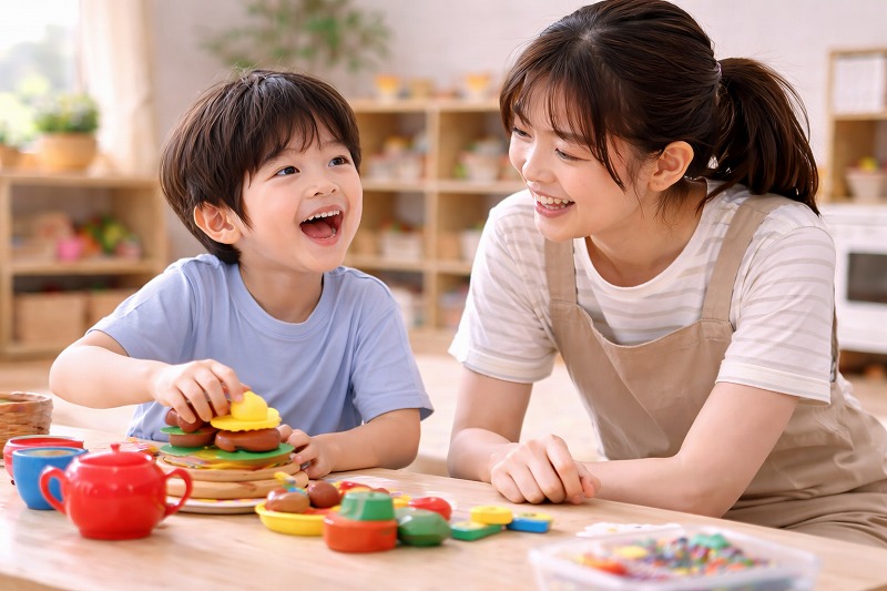 保育士とO型の子ども