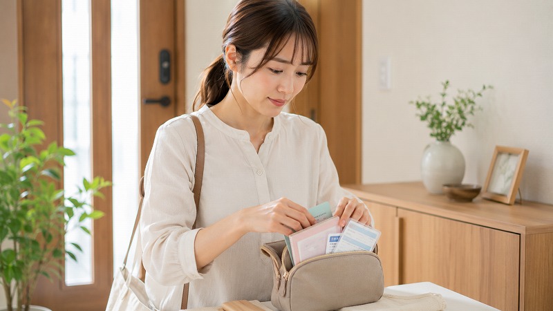 急な呼び出しに備えて準備されたお迎えセット
