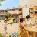認可保育園と認可外保育園の違いをイメージした保育施設