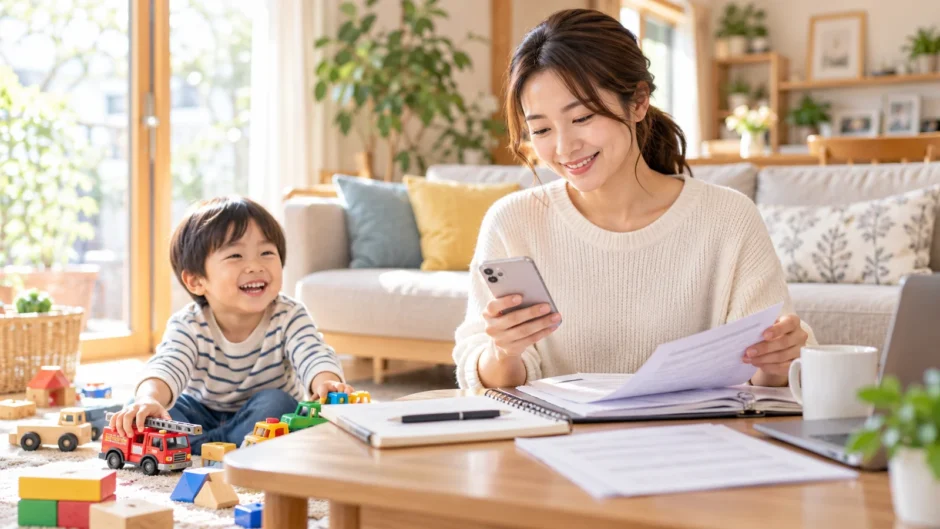 病児保育について事前に調べる子育て中の保護者